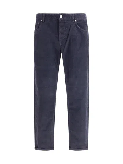 Pt Torino Corduroy Five-pocket Pants In Blue