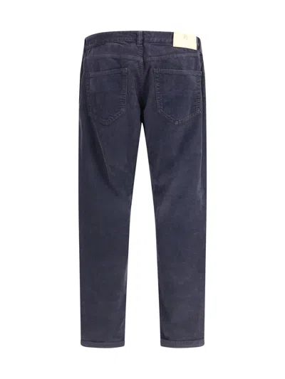 Pt Torino Corduroy Five-pocket Pants In Blue