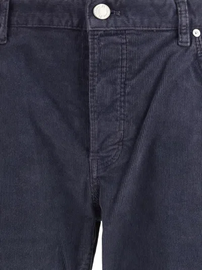 Pt Torino Corduroy Five-pocket Pants In Blue