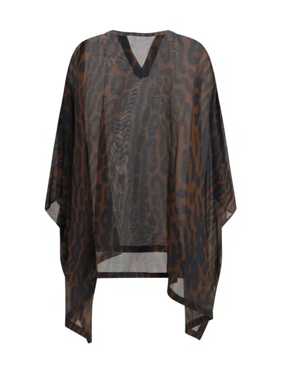 Tom Ford Kaftan Dress In Brown