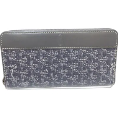 Pre-owned Goyard Gray Pvc Leather Long Wallet (bi-fold) ()