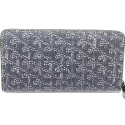 Pre-owned Goyard Gray Pvc Leather Long Wallet (bi-fold) ()