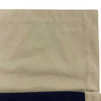 Pre-owned Hermes Beige Navy Cotton Canvas Clutch Bag Handbag Pouch ()