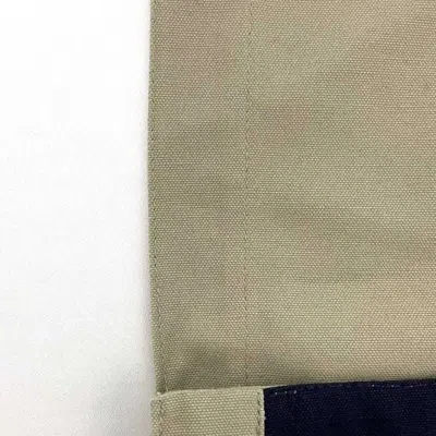 Pre-owned Hermes Beige Navy Cotton Canvas Clutch Bag Handbag Pouch ()