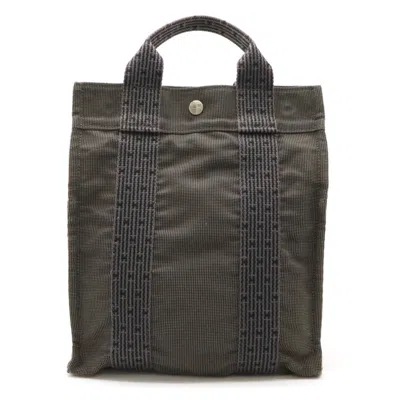 Pre-owned Hermes Gray Canvas Backpack Shoulder Bag ()