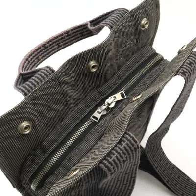Pre-owned Hermes Gray Canvas Backpack Shoulder Bag ()