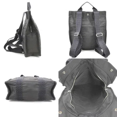Pre-owned Hermes Gray Nylon Canvas Backpack ()