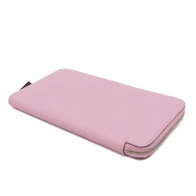 Pre-owned Hermes Silk'in Light Purple Yellow Epsom Leather Long Wallet (bi-fold) ()