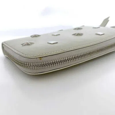 Pre-owned Jimmy Choo Gray Leather Long Wallet (bi-fold) ()