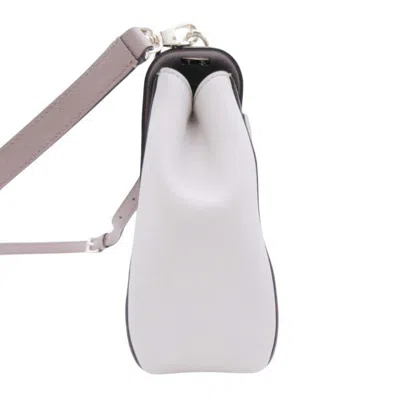 Pre-owned Kate Spade Dusty Pink Grayish White Leather Shoulder Bag ()