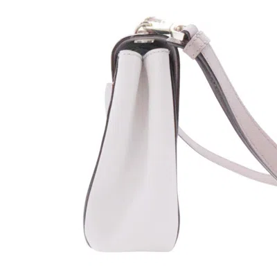 Pre-owned Kate Spade Dusty Pink Grayish White Leather Shoulder Bag ()