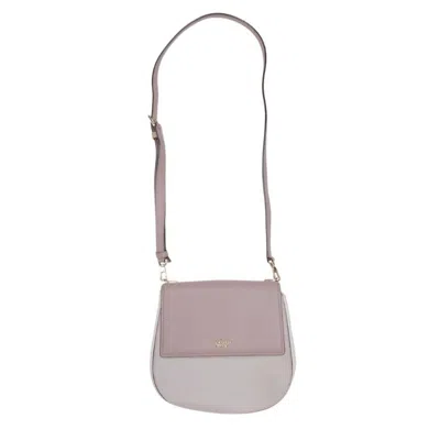 Pre-owned Kate Spade Dusty Pink Grayish White Leather Shoulder Bag ()