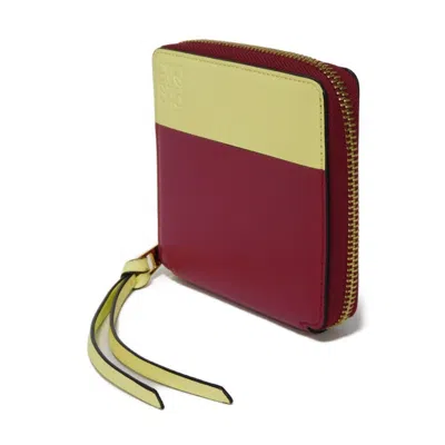 Pre-owned Loewe Raspberry Yellow Leather Wallet (bi-fold) ()