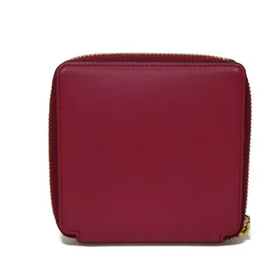 Pre-owned Loewe Raspberry Yellow Leather Wallet (bi-fold) ()
