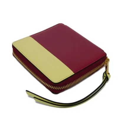 Pre-owned Loewe Raspberry Yellow Leather Wallet (bi-fold) ()