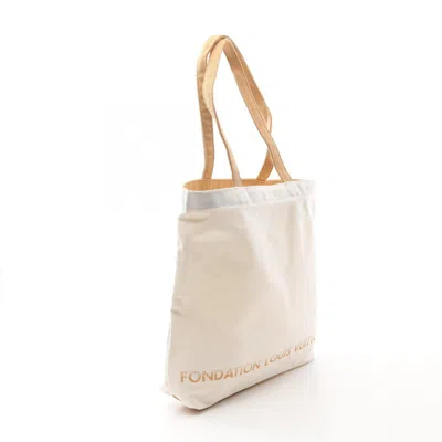 Pre-owned Louis Vuitton Brown White Canvas Tote Bag ()