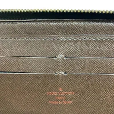 Pre-owned Louis Vuitton Ebene Long Wallet (bi-fold) () In Brown