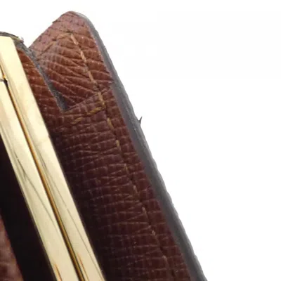 Pre-owned Louis Vuitton Marron Monogram Monogram Wallet (bi-fold) () In Brown
