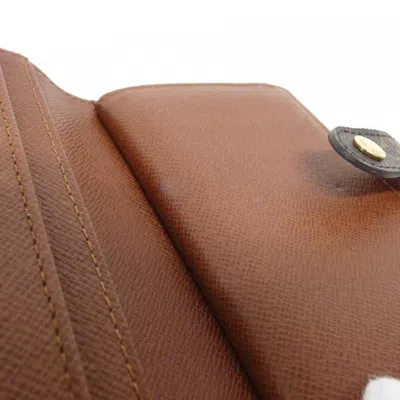 Pre-owned Louis Vuitton Marron Monogram Monogram Wallet (bi-fold) () In Brown
