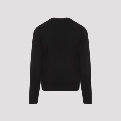 Moncler Crew Neck Cotton Sweatshirt In Black