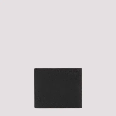 Tom Ford Soft Grain Leather T Line Classic Bifold Wallet In Black