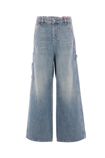 Diesel Utility-pocket Cotton Jeans In Blue