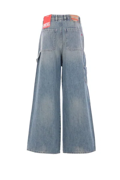Diesel Utility-pocket Cotton Jeans In Blue