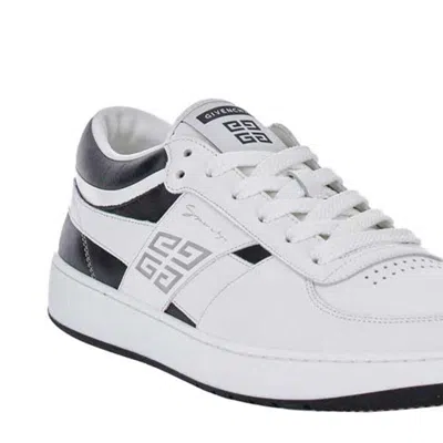 Givenchy White Leather Sneakers With Distinctive Logo In White