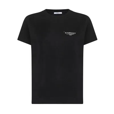 Givenchy Black Cotton Jersey Crewneck T-shirt In Black