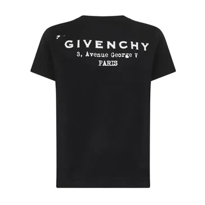 Givenchy Black Cotton Jersey Crewneck T-shirt In Black
