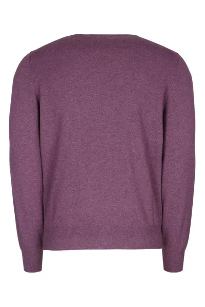 Brunello Cucinelli Cashmere Crewneck Sweater In Purple