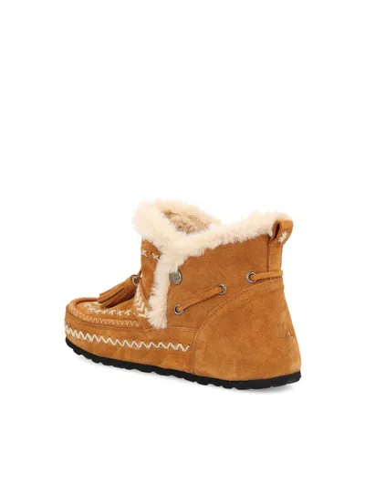 Taji Tassel-embellished Suede Boots In Brown