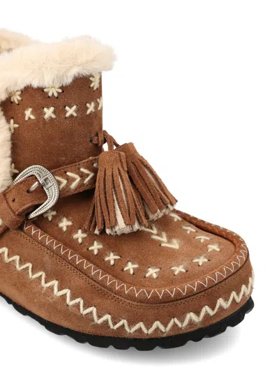 Taji Tassel-embellished Suede Boots In Multi