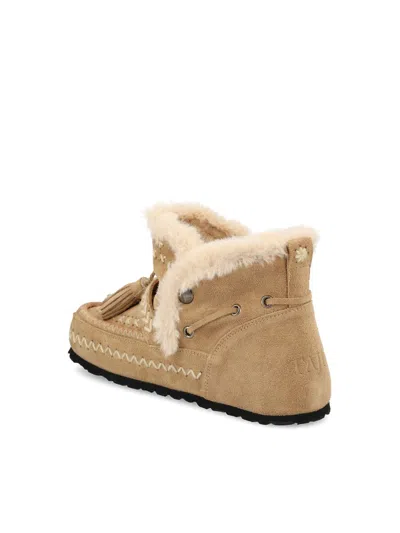 Taji Tassel-embellished Suede Boots In Neutral