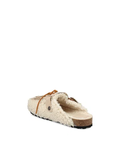 Taji Buckle-detail Fringed Mules In Neutral