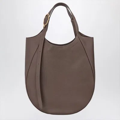 Longchamp Xl Shopping Tote Round Shape Top Handle In Gray