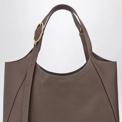 Longchamp Xl Shopping Tote Round Shape Top Handle In Gray