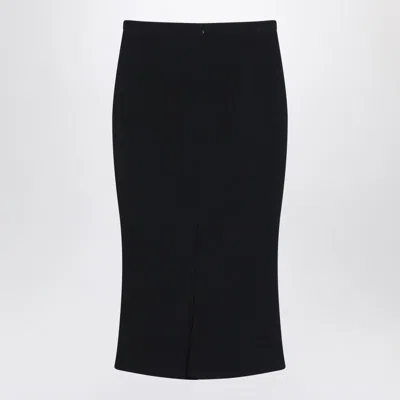 Givenchy Mid-length Kick Back Skirt In Cady In Black