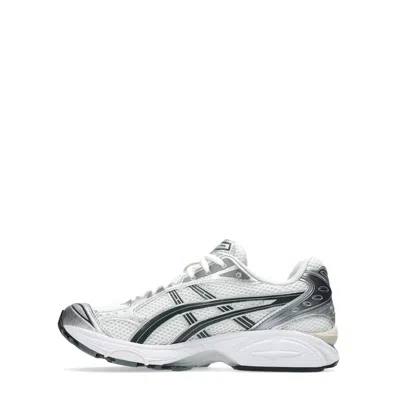 Asics Gel-kayano 14 Sneakers In White And Silver Technical Fabric Blend In Silver