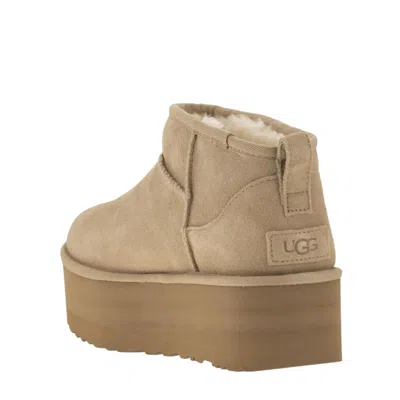 Ugg Classic Ultra Mini Boot With Platform In Sand