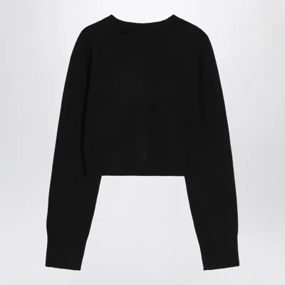Loulou Studio Black Cropped Cashmere Cardigan In Black