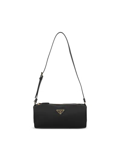 Prada Bowling Shouder Bag In Black
