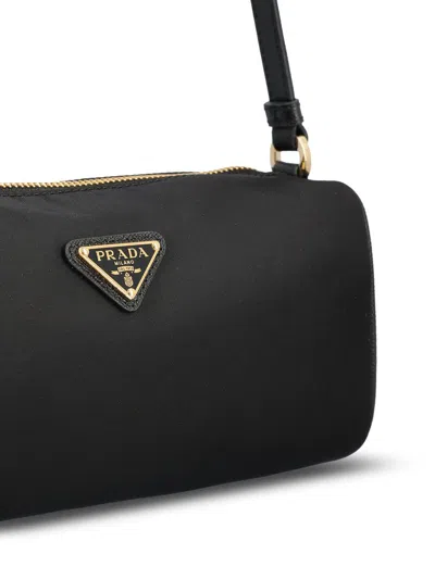 Prada Bowling Shouder Bag In Black