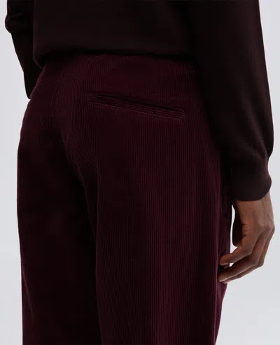 Aspesi Velvet Checked Casual Pants In Brown