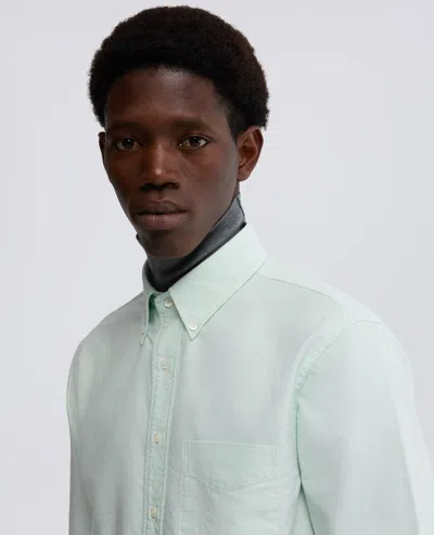 Aspesi Camicia In Cotone Oxford Con Collo Button Down In Gold