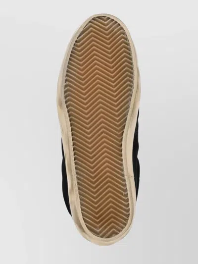 Golden Goose Velvet Upper Suede Hf Tongue Leather Heel In Black