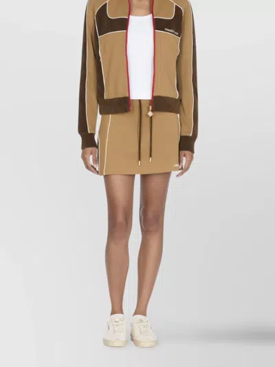 Casablanca Cotton Ribbed Logoed Patch Sleeveless Top In White