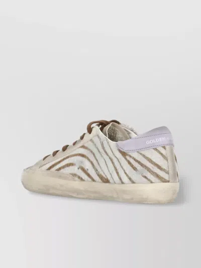 Golden Goose Super-star Sneakers In Zebra Pony Hair In Multi