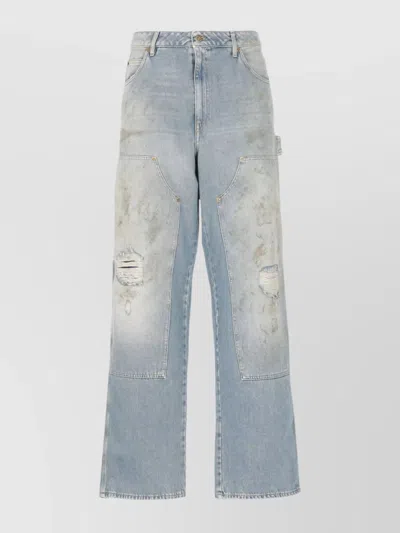 Golden Goose Deluxe Brand Men Marley Painter Cotton Jeans In Blue