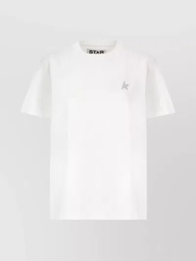 Golden Goose Star White Cotton Crew-neck T-shirt In White